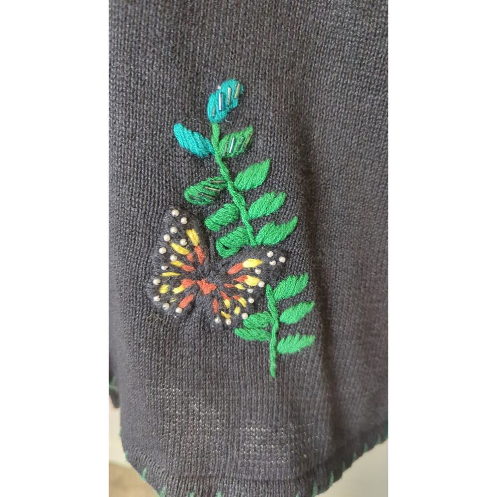 90's Maximalists Playful Art to Wear Button-down Knit Cardigan Women's XL - Picture 9 of 9